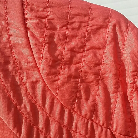 Chico's Zenergy 3 Coral Orange Quilted Jacket - Picture 5 of 6